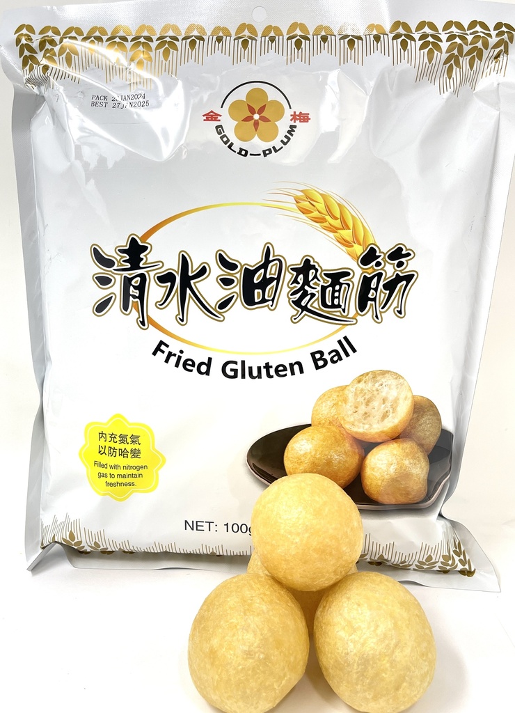 [10230] 金梅牌清水油面筋 100G