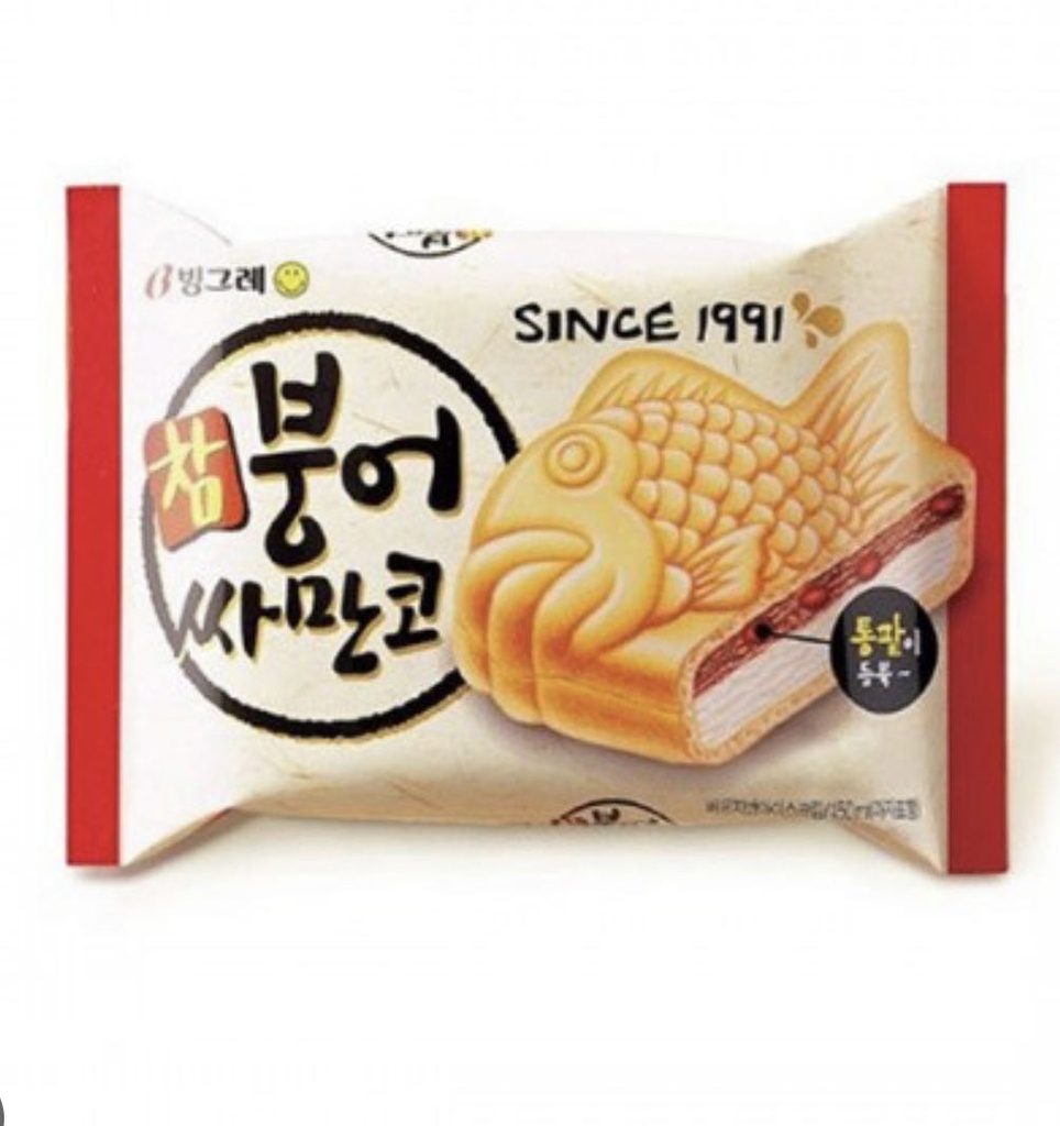 [80146] 鱼型夹心雪糕 (红豆) 4X150ML